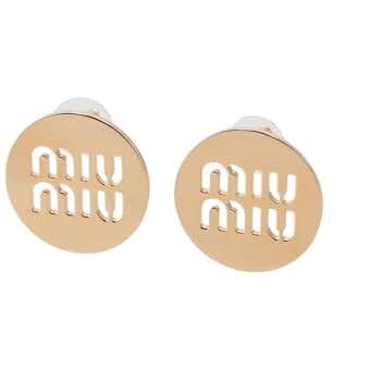 【MIUMIU】 スタッドピアス ロゴメタル MIU MIU - ミュウミュウ MIU MIU ピアス エナメル仕上げ ロゴ